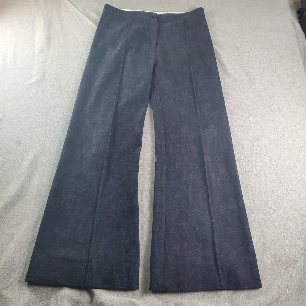 Masscob Pants Womens Size 10 Charcoal Wool Blend Flared Trousers Spain 40 Eur
